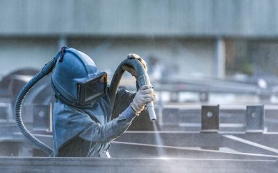 Nettoyage industriel de poutre acier par sablage