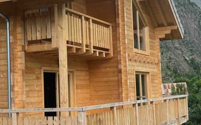 Aérogommage et Ignifugation M1 de bardage bois d’un chalet