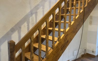 Aérogommage d’un escalier en bois Narbonne 11100