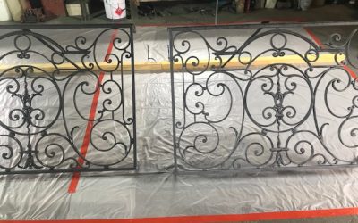 AÉROGOMMAGE ET PEINTURE BALCON EN FONTE