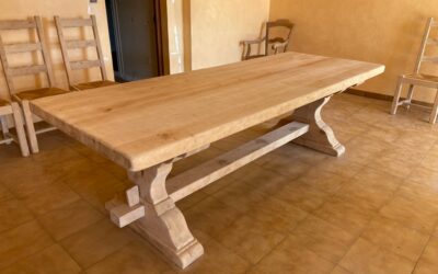 aérogommage de mobilier en bois