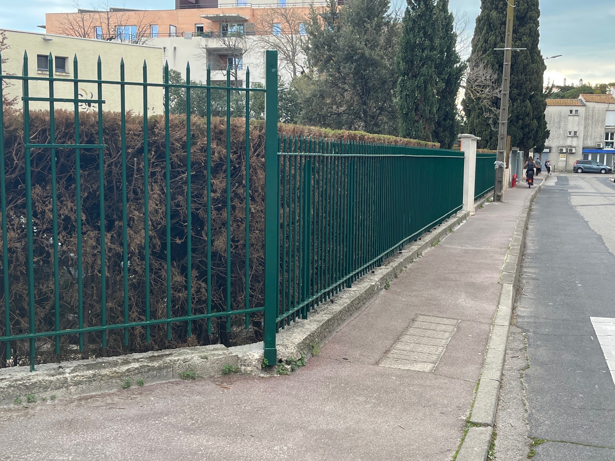 SABLAGE DE BARREAUDAGE FER ET APPLICATION D'UNE PEINTURE 